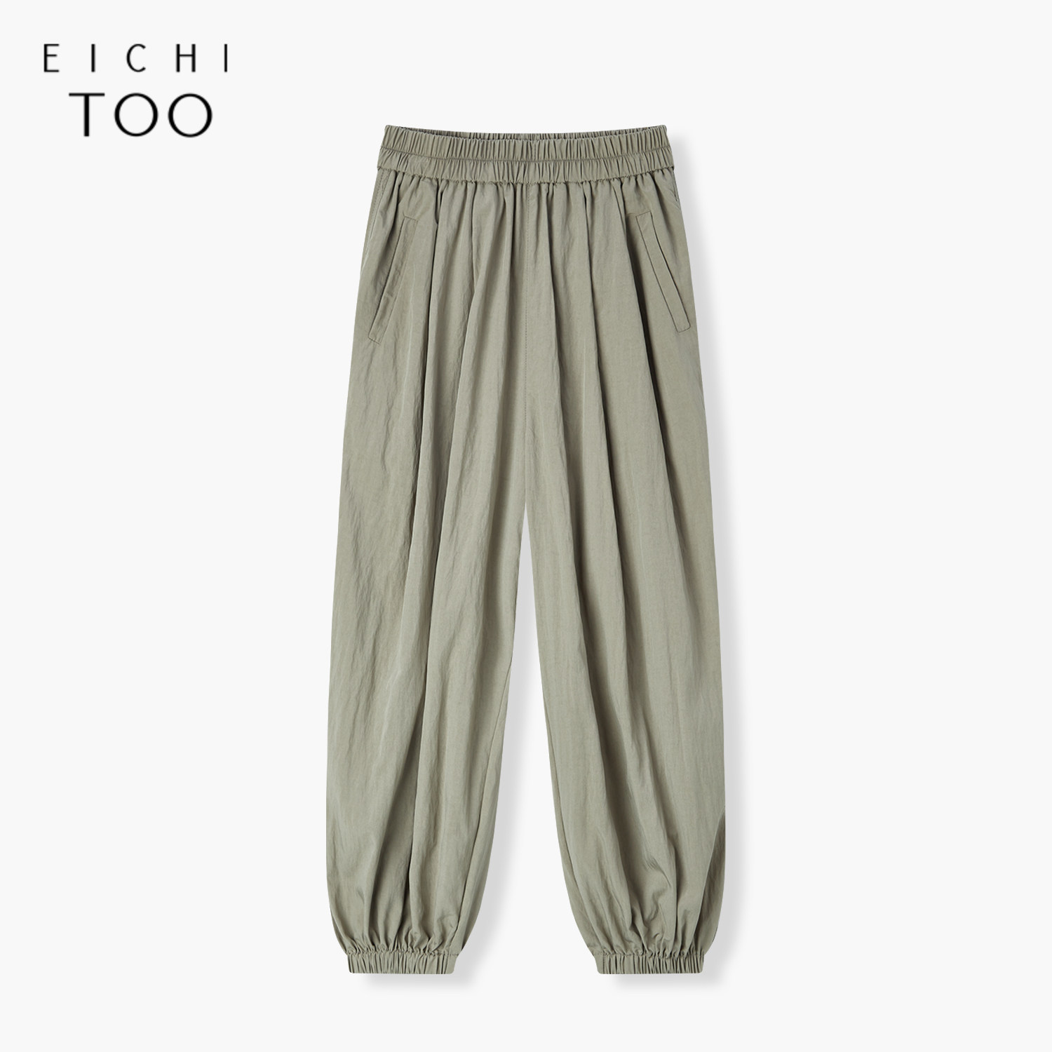 爱居兔休闲裤哈伦裤夏季新款轻薄柔软长裤男女童亲子装