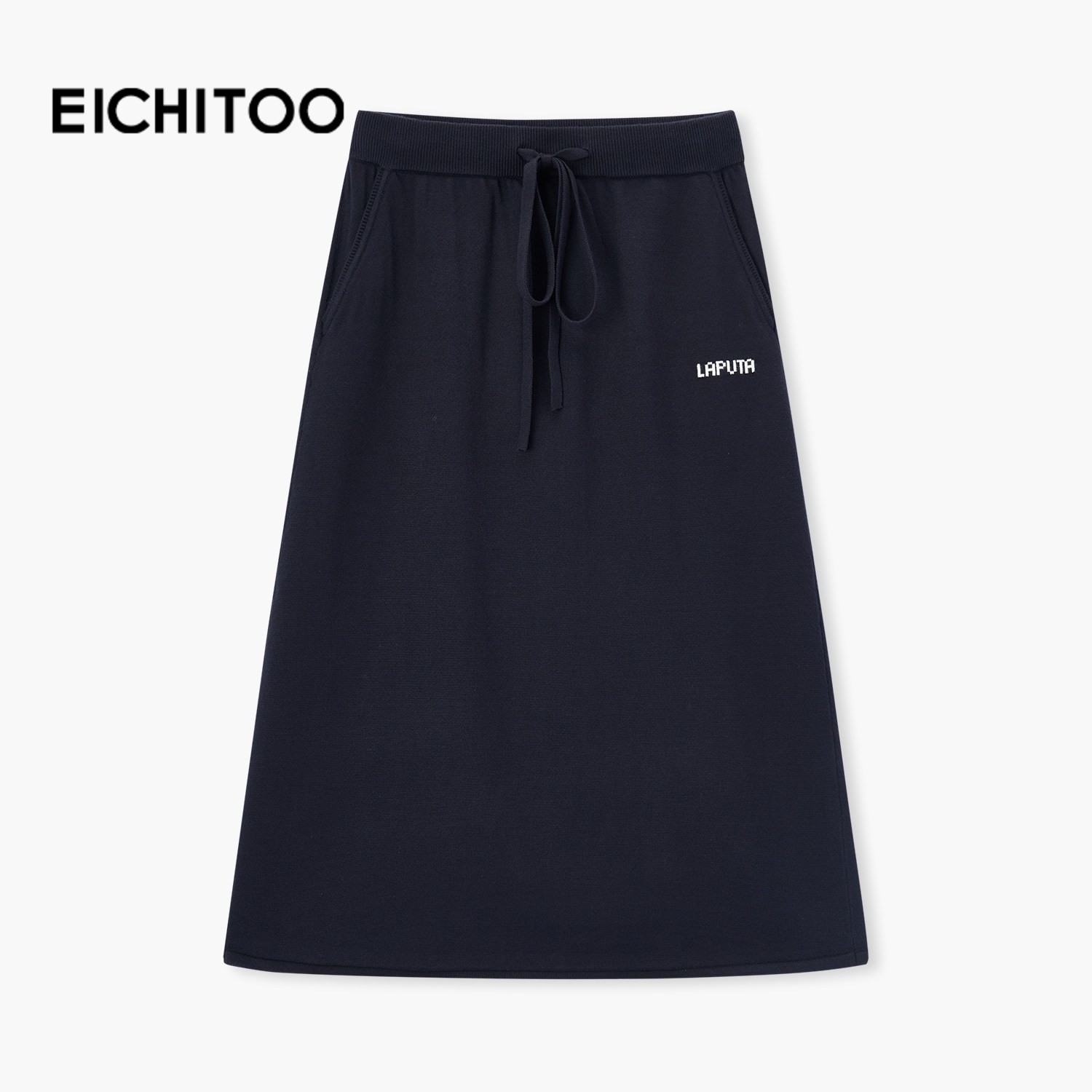 爱居兔运动风针织半身裙女2026年春季新款抽绳百搭气质显瘦中长裙,女装/女士精品,半身裙,淘宝优惠券,粉丝福利购,淘宝优惠卷