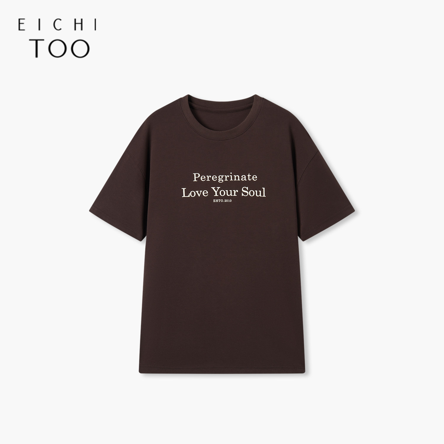 爱居兔夏季新款简约大方廓形字母印花短袖T恤