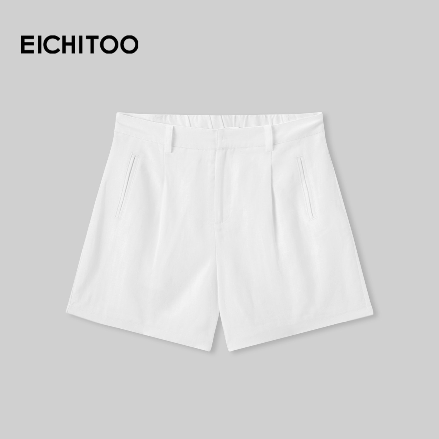 爱居兔舒适透气休闲短裤2026年夏季新款女亚麻混纺品质A字短裤