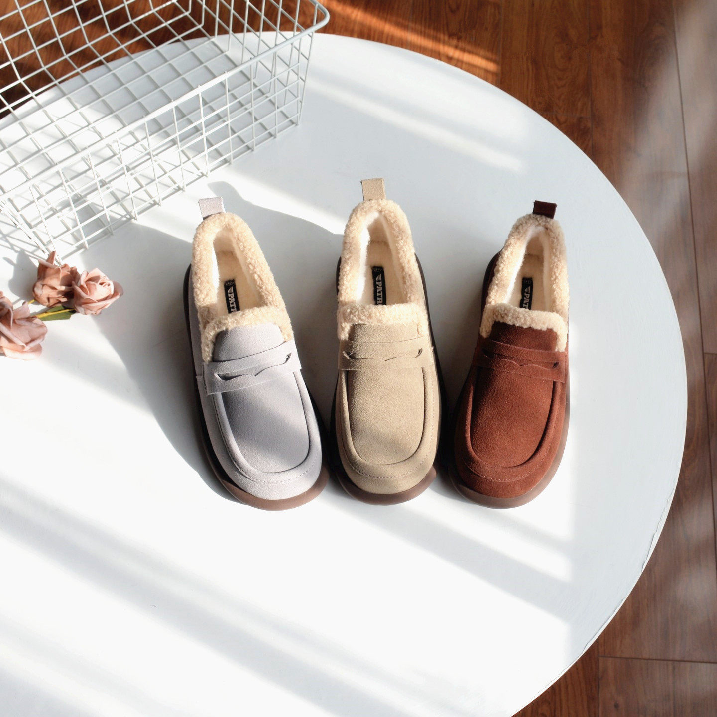 好柔软 俄罗斯单 真皮真毛女棉鞋2025冬季新款一脚蹬深口保暖单鞋,女鞋,深口单鞋,淘宝优惠券,粉丝福利购,淘宝优惠卷