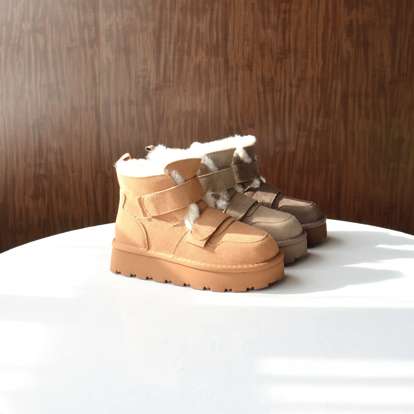 砖贵~ 羊皮毛雪地靴2025冬季新款魔术贴大棉靴加厚保暖轻便女短靴,女鞋,时尚雪地靴,淘宝优惠券,粉丝福利购,淘宝优惠卷