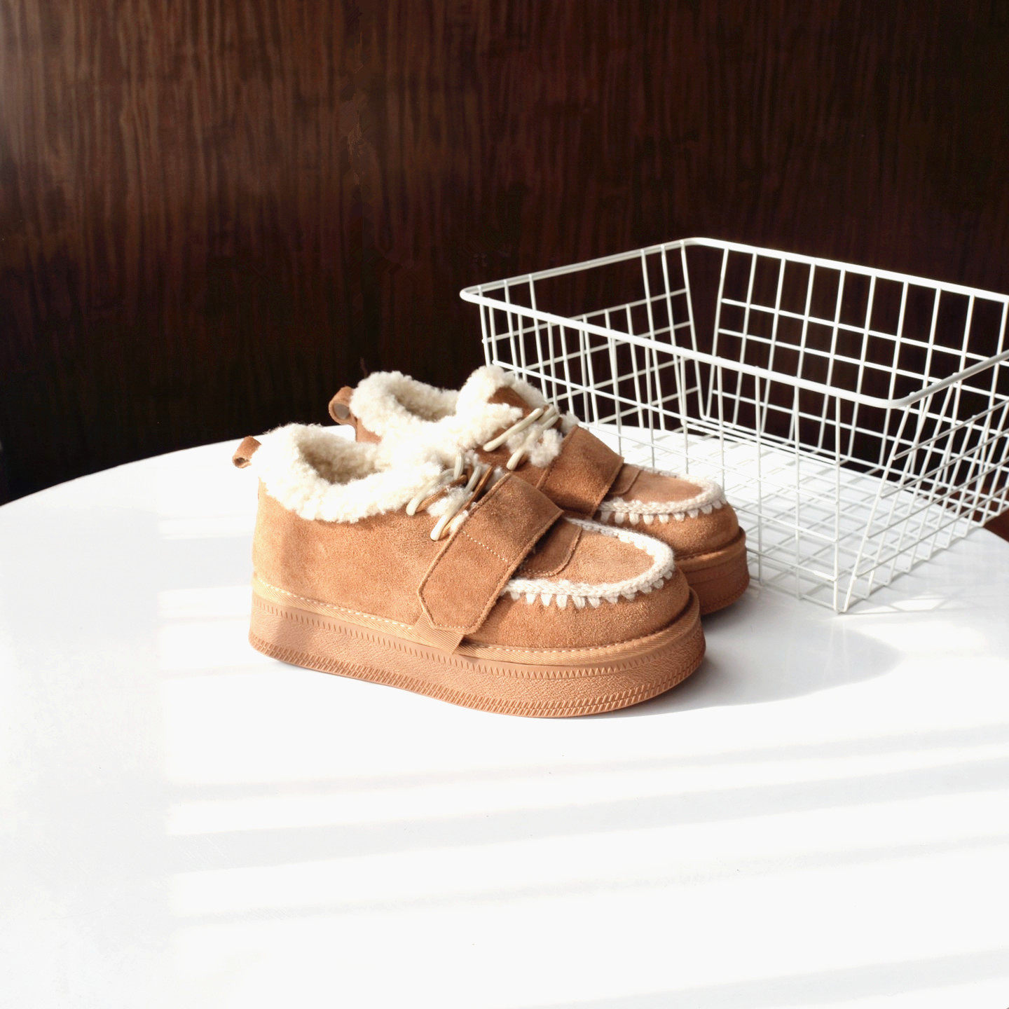 砖贵断码！牛反绒真皮雪地靴2025冬季魔术贴保暖鞋休闲厚底女棉鞋,女鞋,深口单鞋,淘宝优惠券,粉丝福利购,淘宝优惠卷