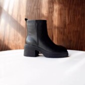 靴秋冬加绒粗高跟大码 女短靴 清仓 俄罗斯头层牛皮时装 40码