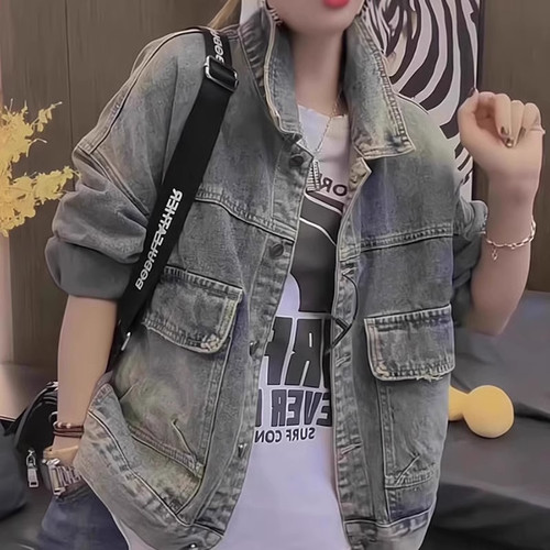 女装时尚牛仔外套漂亮穿搭上衣潮