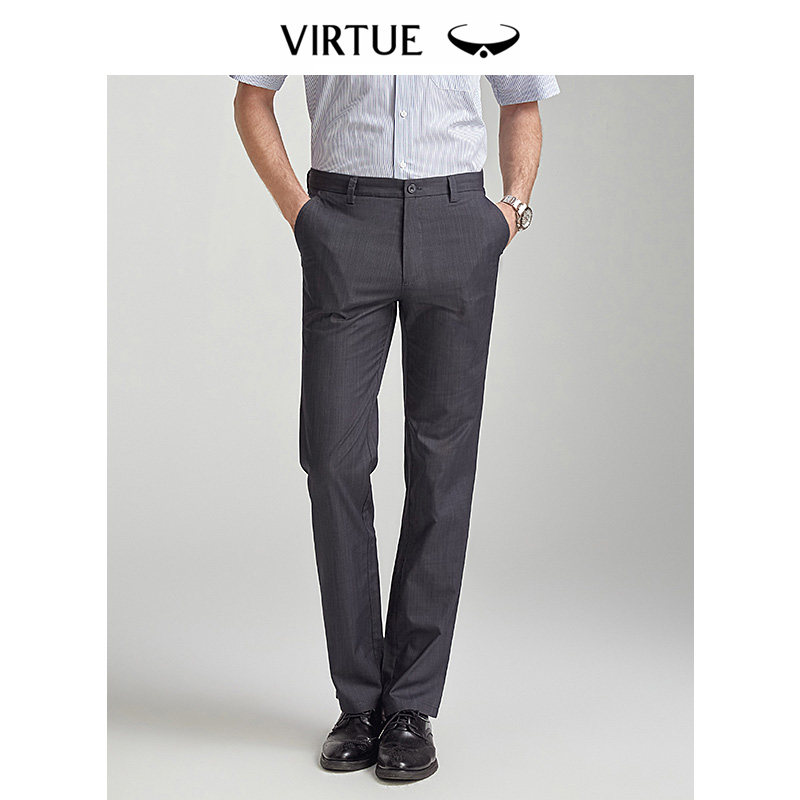 富绅男士商务夏季新款中年休闲西裤直筒无褶中腰夏装长裤子在类目 男装, 休闲裤中 - 来自Buy2taobao.com提供专业的淘宝代购服务