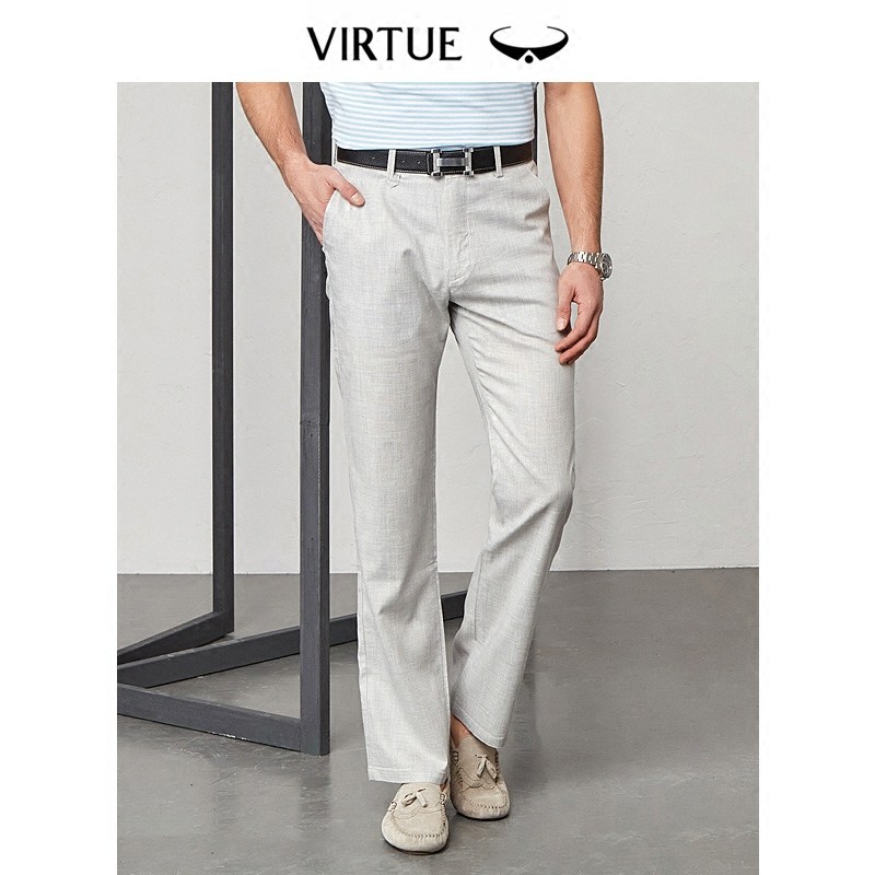富绅商务休闲裤男青年长裤纯色简约舒适直筒男装裤子透气在类目 男装, 休闲裤中 - 来自Buy2taobao.com提供专业的淘宝代购服务