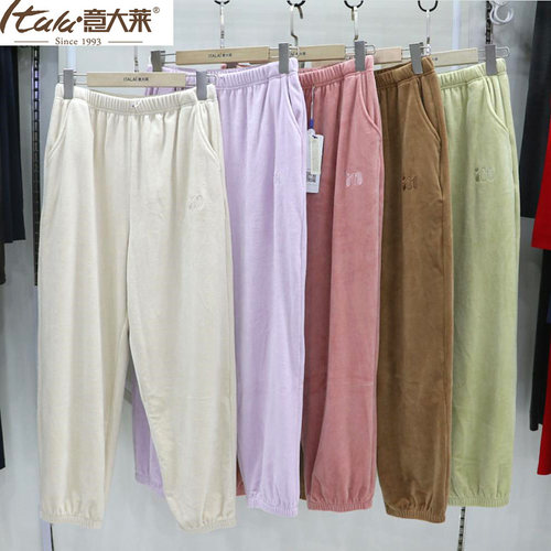 2024秋冬新款女士加厚睡裤