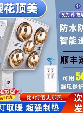 樱花帝王壁挂灯暖浴霸免打孔防水