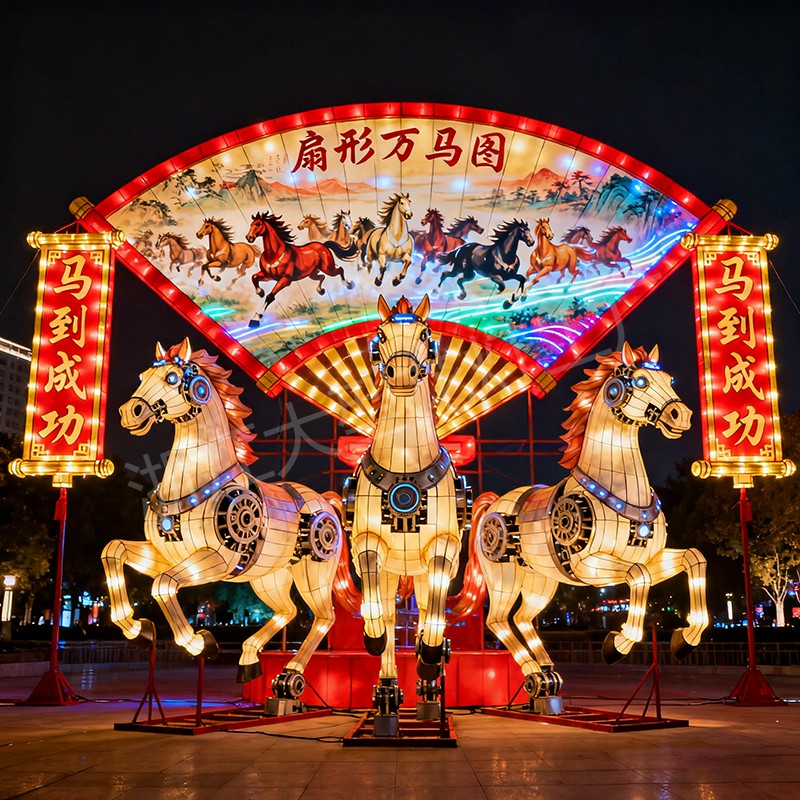 马年新春元宵大型创意彩灯工厂