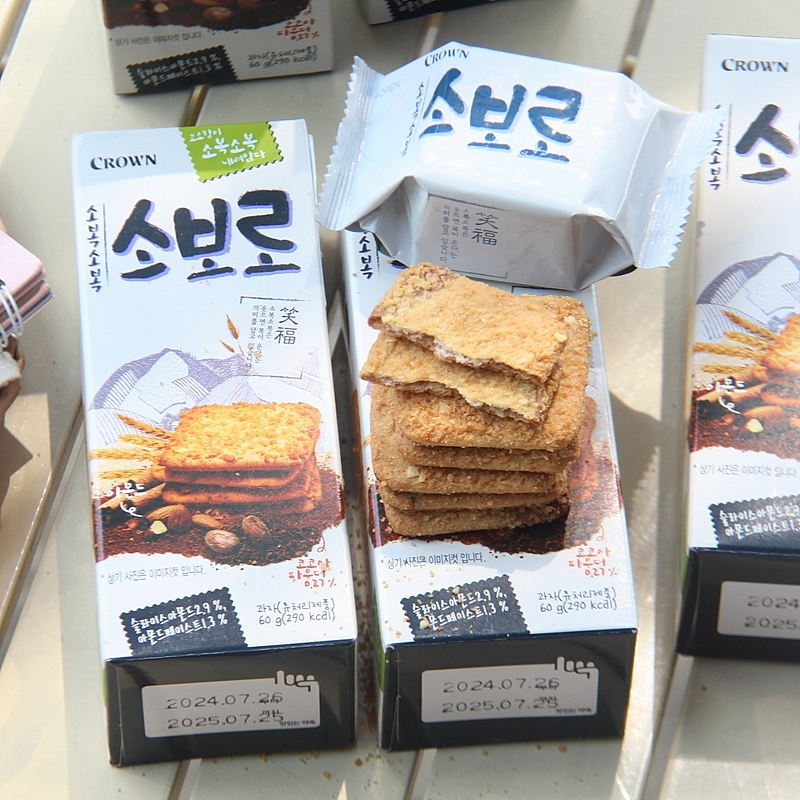 韩国笑福扁桃仁酥脆饼干克丽安