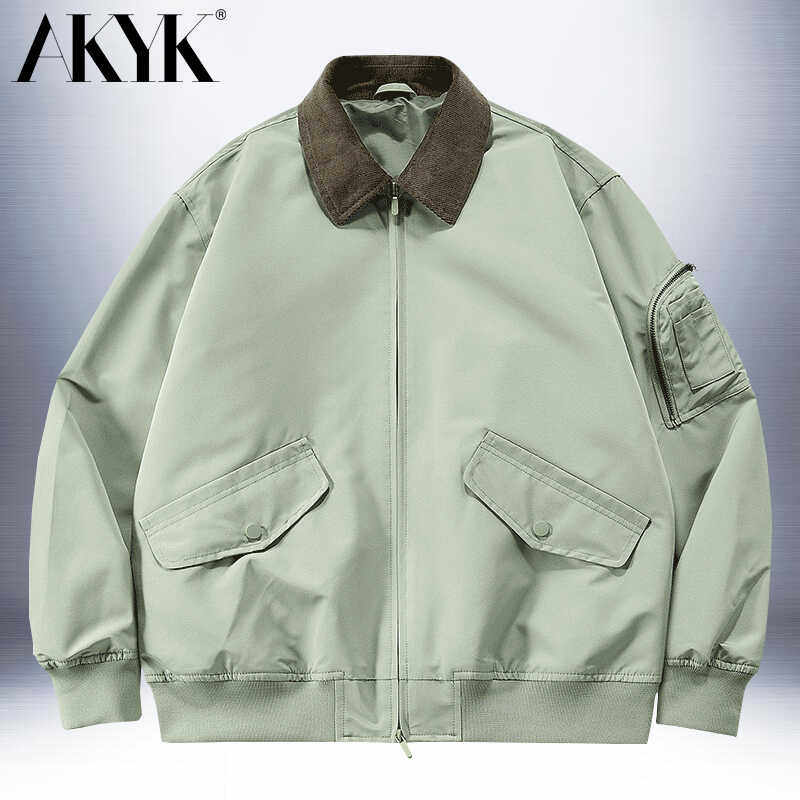 AK春秋季飞行员夹克男款工装外套