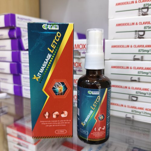越南药店采购XIT MASSAGE LETCO喷雾剂50ml按摩液