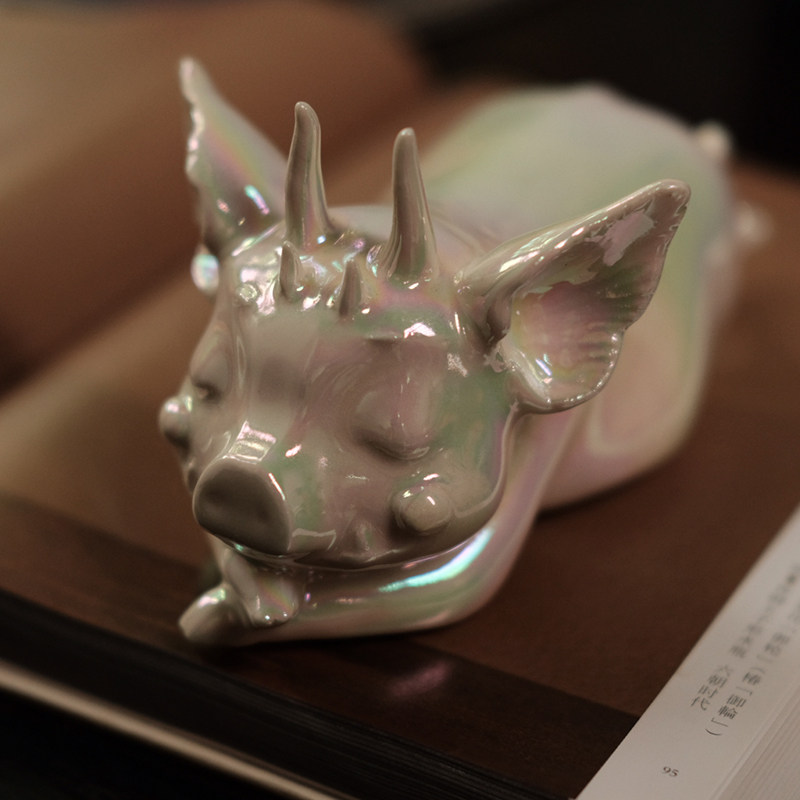 福星·当康小猪 吉祥物 摆件 生肖 礼物 礼品瓷 炸社窑  万物社