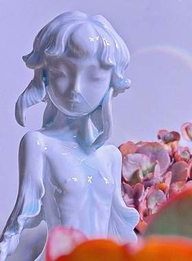 炸窑社青瓷山海神话手作雕塑瓷