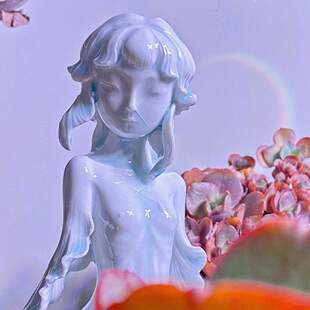 炸窑社|幻海蜃影·雕塑瓷 纯手工人形冰裂陶瓷雕塑创意礼品摆件