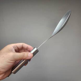 高档日本进口食品不锈钢饭勺实木把手餐具分菜勺汤匙调羹沙拉勺
