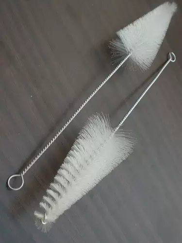 Оригинальная отдельная нержавеющая сталь Spiral Spiral мягкая нейлоновая нейлоновая труба щетка катетер щетка для барбекю для барбекю