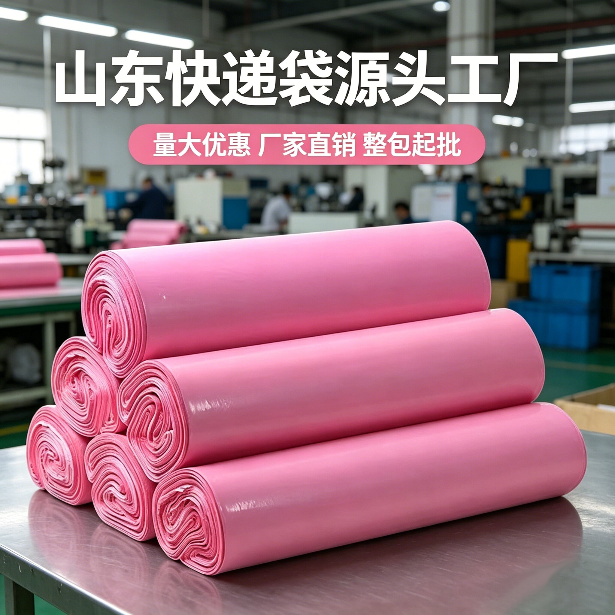 加厚快递袋子粉色全新料打包袋包装袋防水包裹袋电商物流袋自粘袋