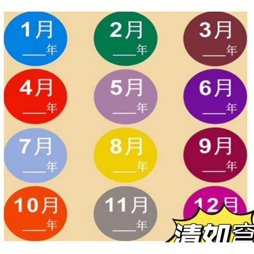定制30mm季度月份合格分类标签