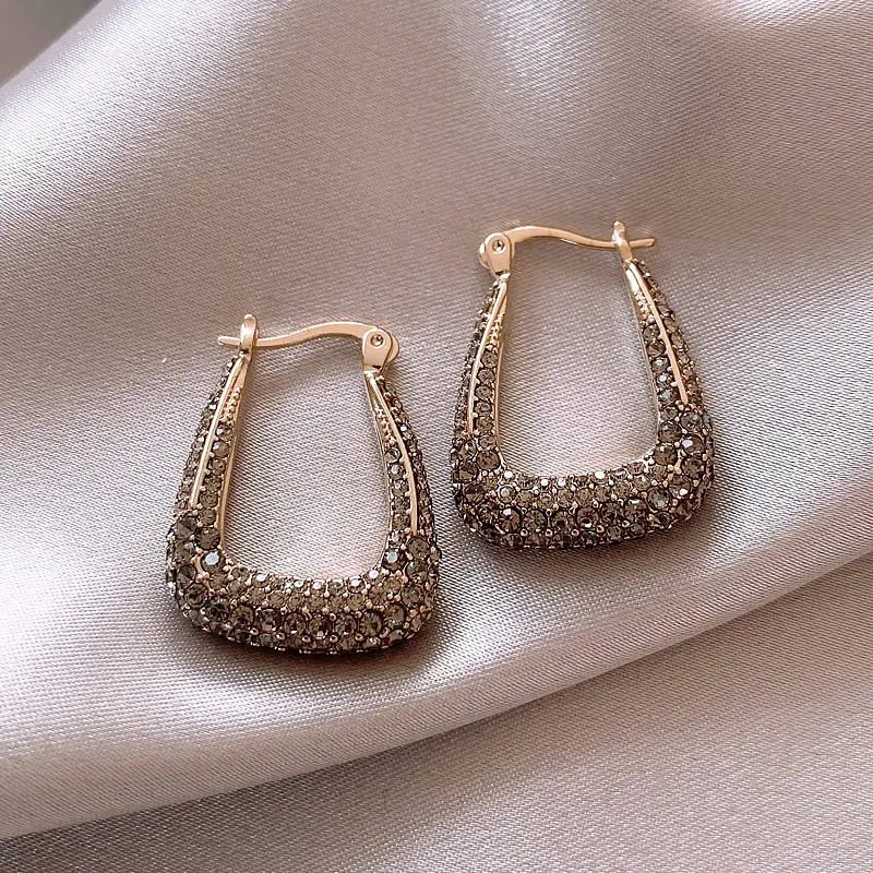 新款满钻灰色U形耳扣小众简约轻奢高级感耳环气质时尚百搭耳饰品,饰品/流行首饰/时尚饰品新,银饰耳饰,淘宝优惠券,粉丝福利购,淘宝优惠卷