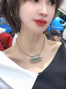 纯银皮绳原创国风吊坠民族风项链锁骨流苏饰品礼物高端百