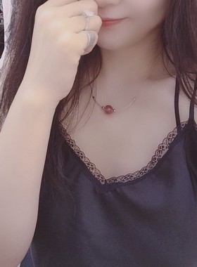 天然草莓晶s925纯银时尚韩版项链个性流行新款朋友女锁骨链