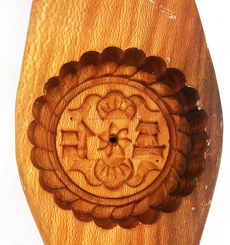 花纹五仁月饼模具实木木质烘培花馍收藏手工艺花糕模子中秋梨木模