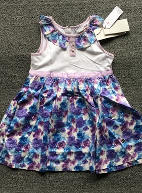 瑕疵特卖 夏款ELLE专柜正品童装 女中大童梦幻公主连衣裙50846