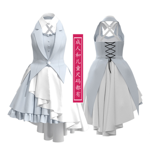 2322小怪盗COS套装如图样版洛丽塔四件套假领马甲半裙吊带图纸样