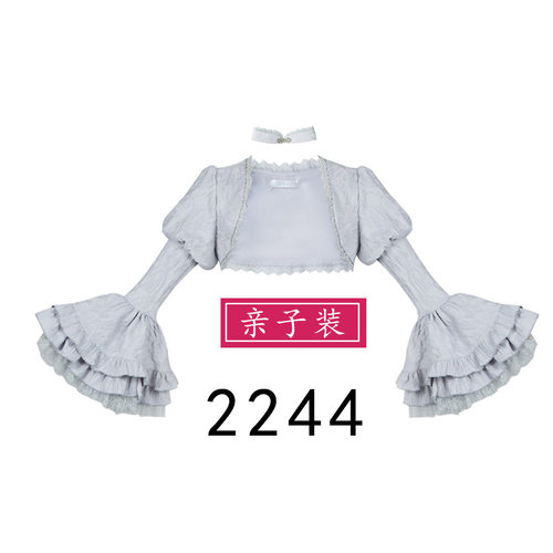 2244亲子装LOLITA重工泡泡袖小外套纸样最新款洛丽塔实用外搭图纸