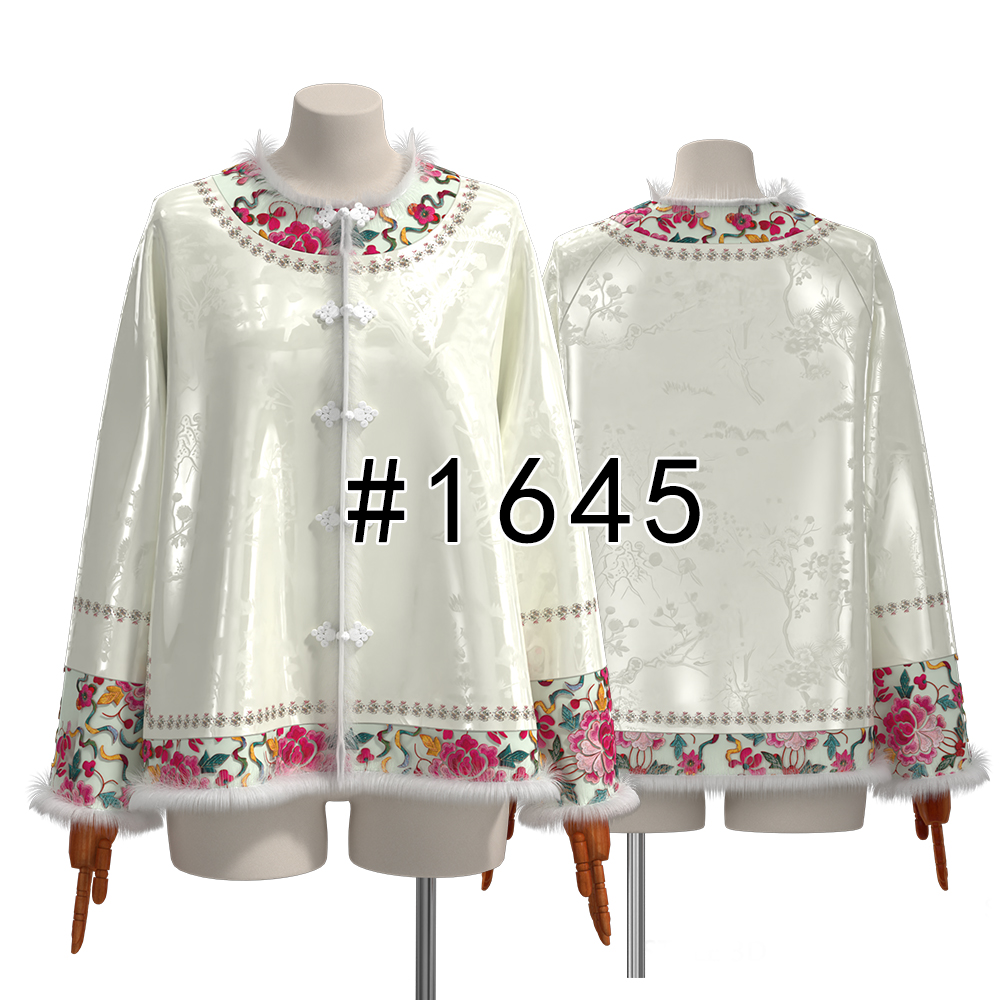 1645冬季新中式棉袄外套纸样