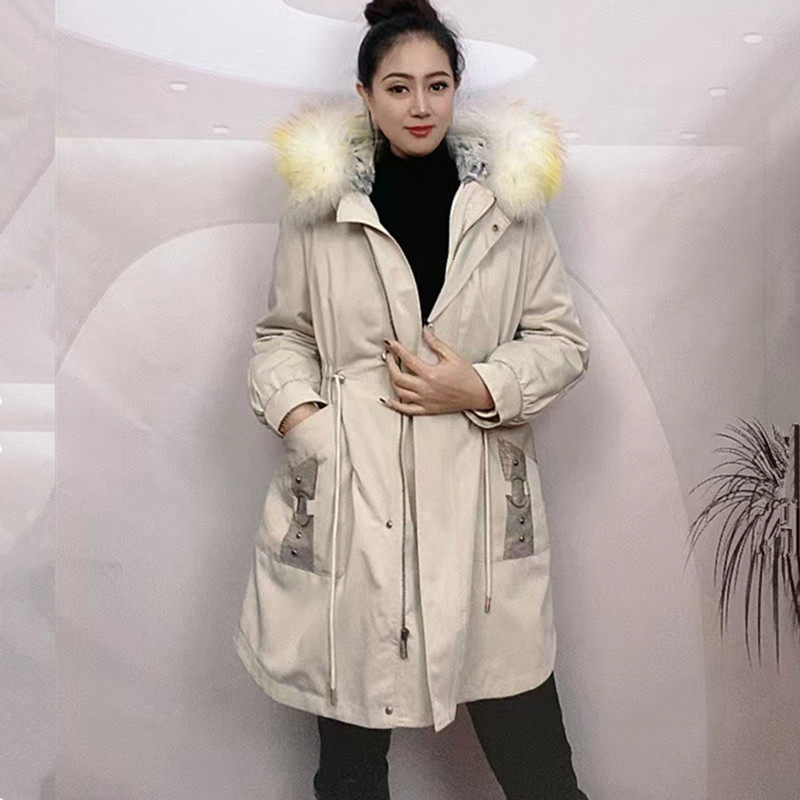 派克服女獭兔毛内胆2025年冬派克服