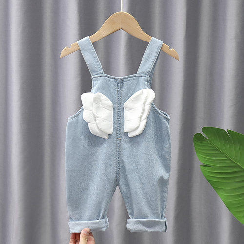 牛仔背带裤儿童韩版连体裤潮
