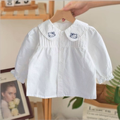 洋气甜美衬衣KITTY猫儿童衬衣百搭长袖 2026新款 上衣 秋装 女童衬衫