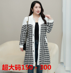 特大码女装胖mm200斤300风衣中长款宽松春秋季加肥加大妈妈装外套