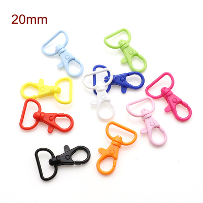 新品20mm挂钩扣360度旋转龙虾扣证件卡挂勾扣具精美彩色扣具10色