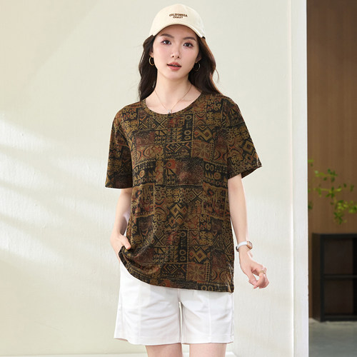 200斤胖mm夏装宽松显瘦短袖T恤