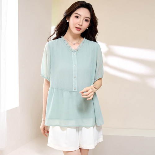 胖mm夏装百搭休闲短袖T恤