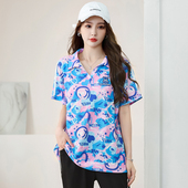 速干T恤衫 大码 洋气时尚 上衣胖妹妹宽松显瘦短袖 女装 230斤胖mm夏装