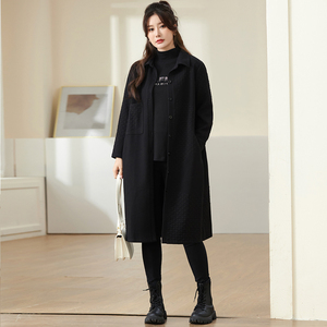 大码女装200斤胖mm秋装洋气时尚外套胖妹妹中长款遮肚子显瘦风衣