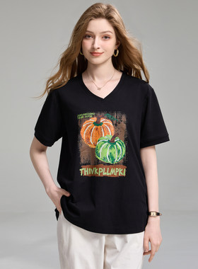 胖mm宽松显瘦休闲短袖T恤衫