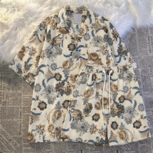 夏季男士睡衣冰丝短袖欧式复古可外穿夏天青年潮男宽松家居服套装