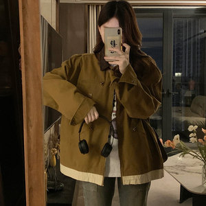 现货日系复古底特律夹克男女春秋冬潮牌翻领工装外套2025秋季新款图片