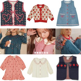 款 毛衣BA连衣裙AP气质套装 FL丹麦童装 衬衫 女孩马甲开衫 2025秋冬季