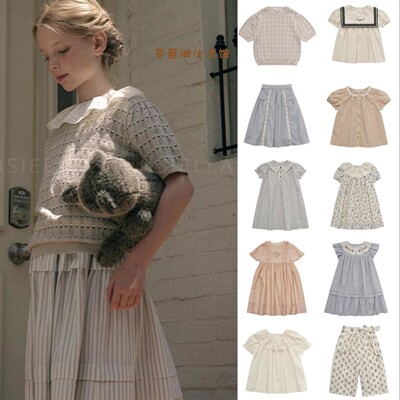 春夏款LOU童装女白衬衫LM连衣裙