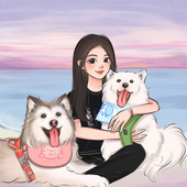 Q版 手绘头像画真人照片动漫情侣画像约稿人像画漫画头像图片礼物