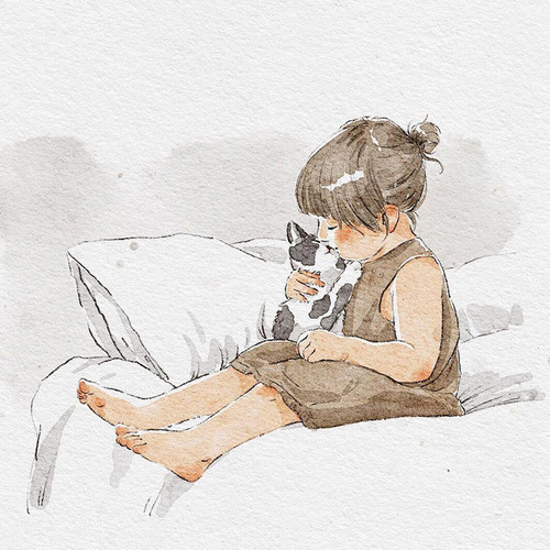 水彩漫画头像定制手绘头像8折