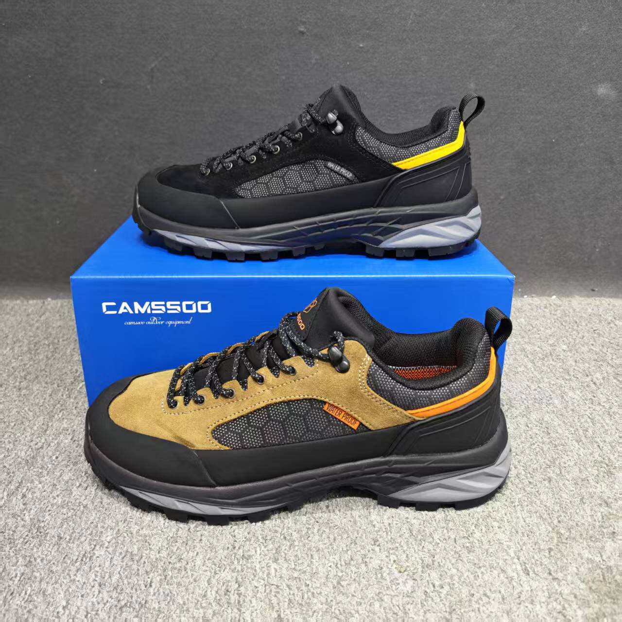 Camssoo美骆世家男士秋冬牛反绒登山徒步鞋防水防滑户外越野跑鞋