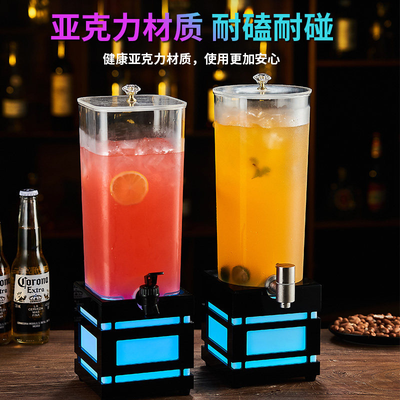 网红酒炮3L扎啤桶发光啤酒桶容器酒吧商用幻彩啤酒炮果汁鼎酒塔